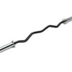 56” black zinc olympic EZ curl bar