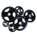 Rubber coated olympic weight set