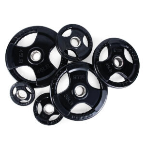 Rubber coated olympic weight set
