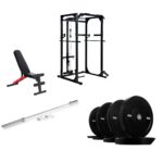 Multi Functional Power rack + Weights and bar + Bench