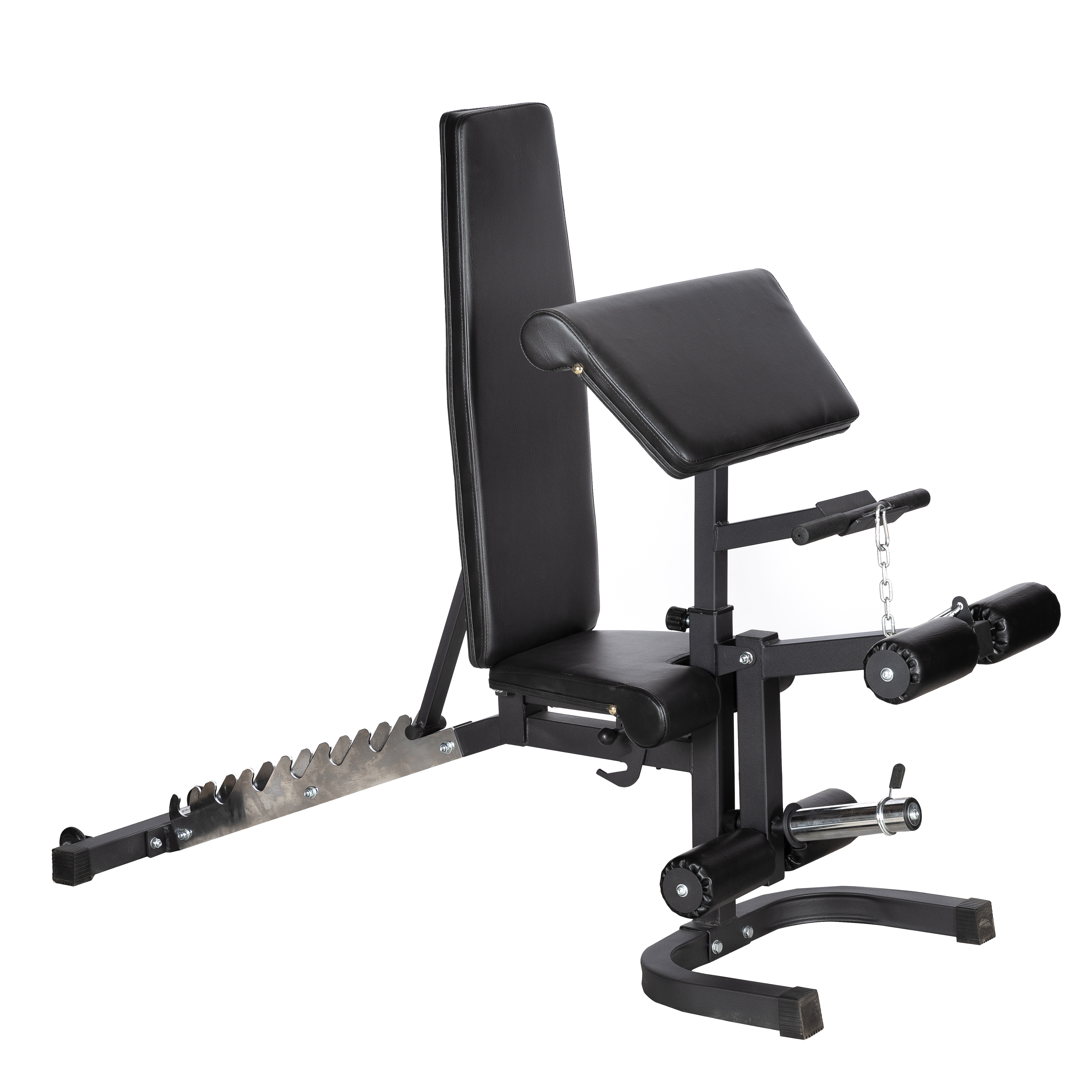 Multi Functional Adjustable Bench with Arm Curl + Leg Ext