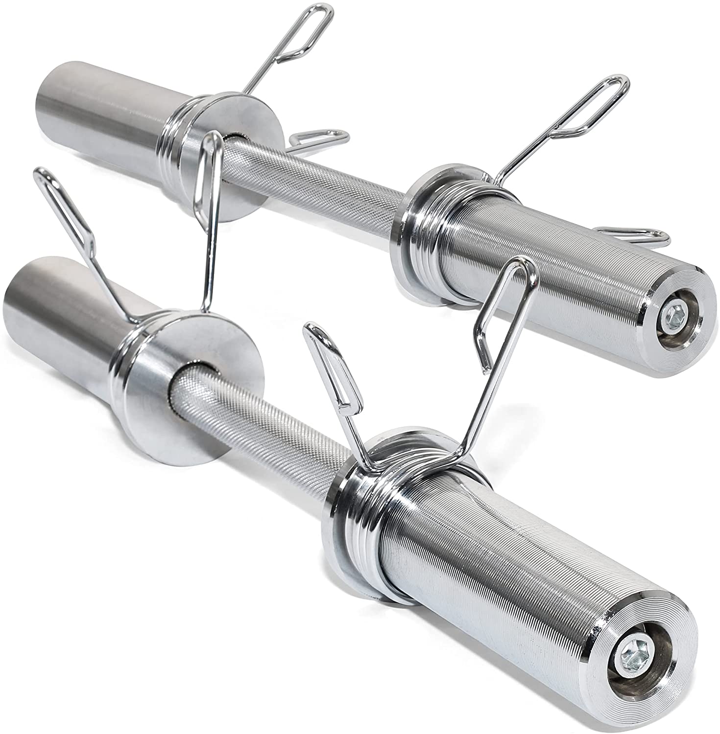 Pair of loadable olympic Dumbbell handles and clamps