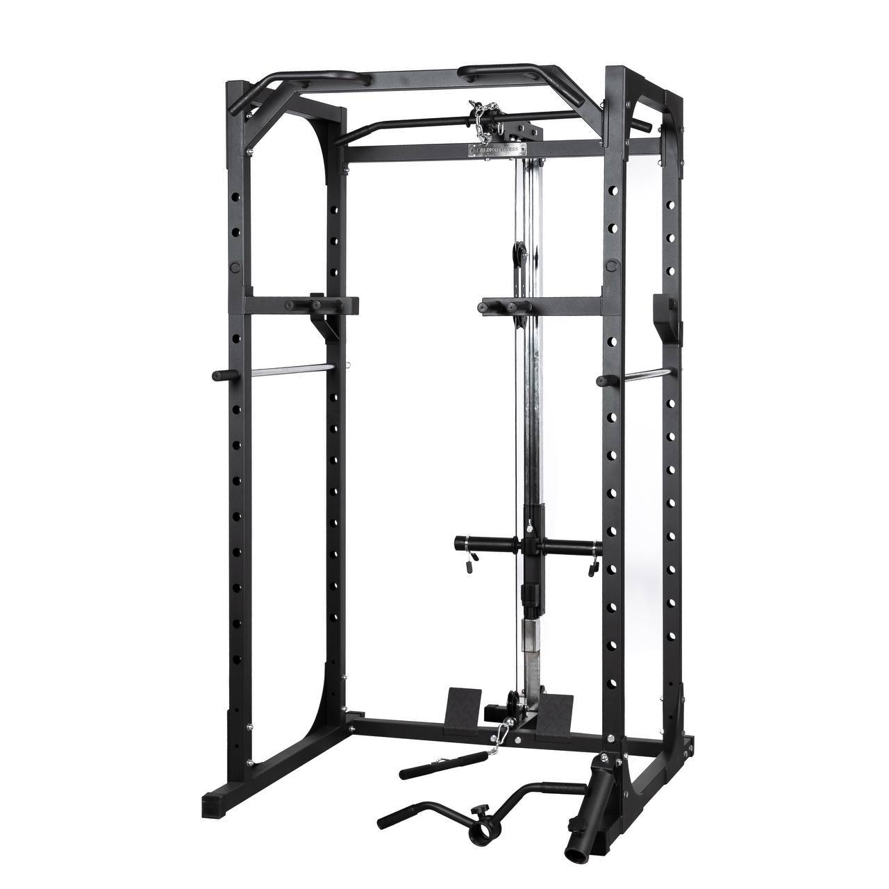 Functional Power Rack with lat pull down attachment