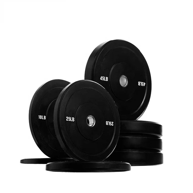 Olympic bumper plates + 7ft 45lbs bar + clips