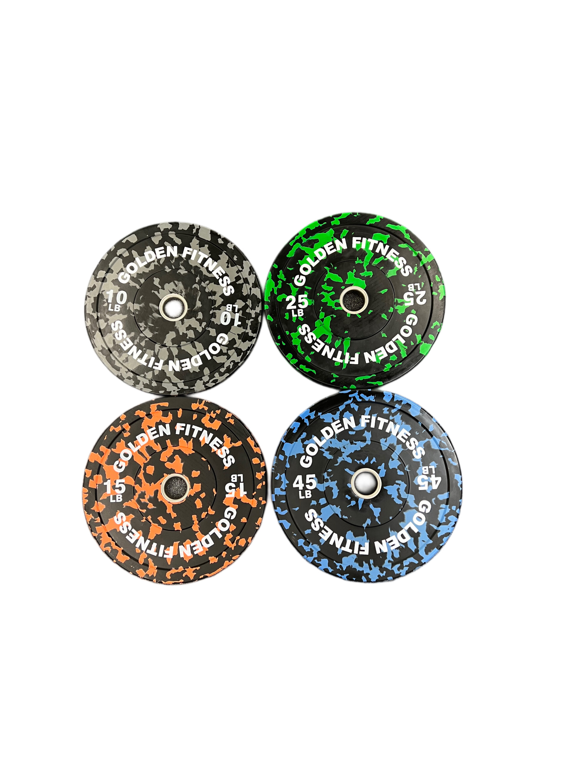 190 Lbs set Olympic Camouflage bumper plates